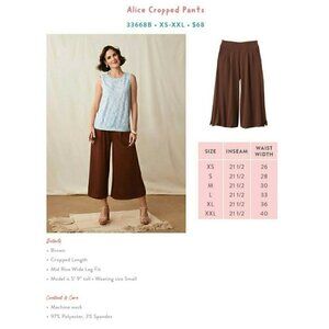 Matilda Jane Women Alice Cropped Pants, Small S